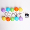  Solar Powered Fabric Ball String Lights