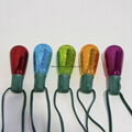 Christmas Decor ST40 multicolour MERCURY  finish Edison Bulbs 10 Light String 2