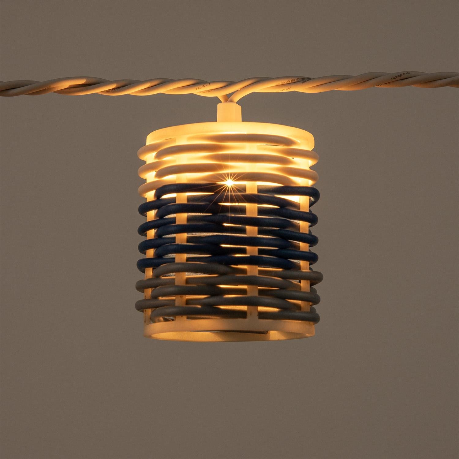 Solar decorative 10ct  plastic rattan string light  2