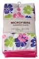 microfiber cleaning cloth with print fllower 1