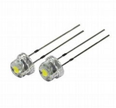 8-9lm 5mm straw hat white LED