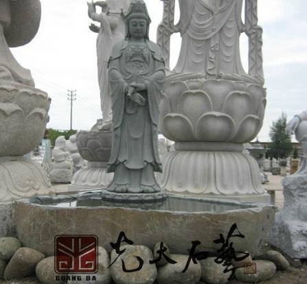 寺廟石雕觀音佛像 2