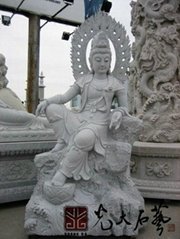 寺廟石雕自在觀音菩薩
