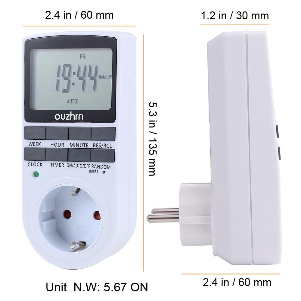 7 day programmable timer for Europe Plug 16A 3680W (EU plug) 2