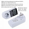 7 day programmable timer for Europe Plug 16A 3680W (EU plug) 3