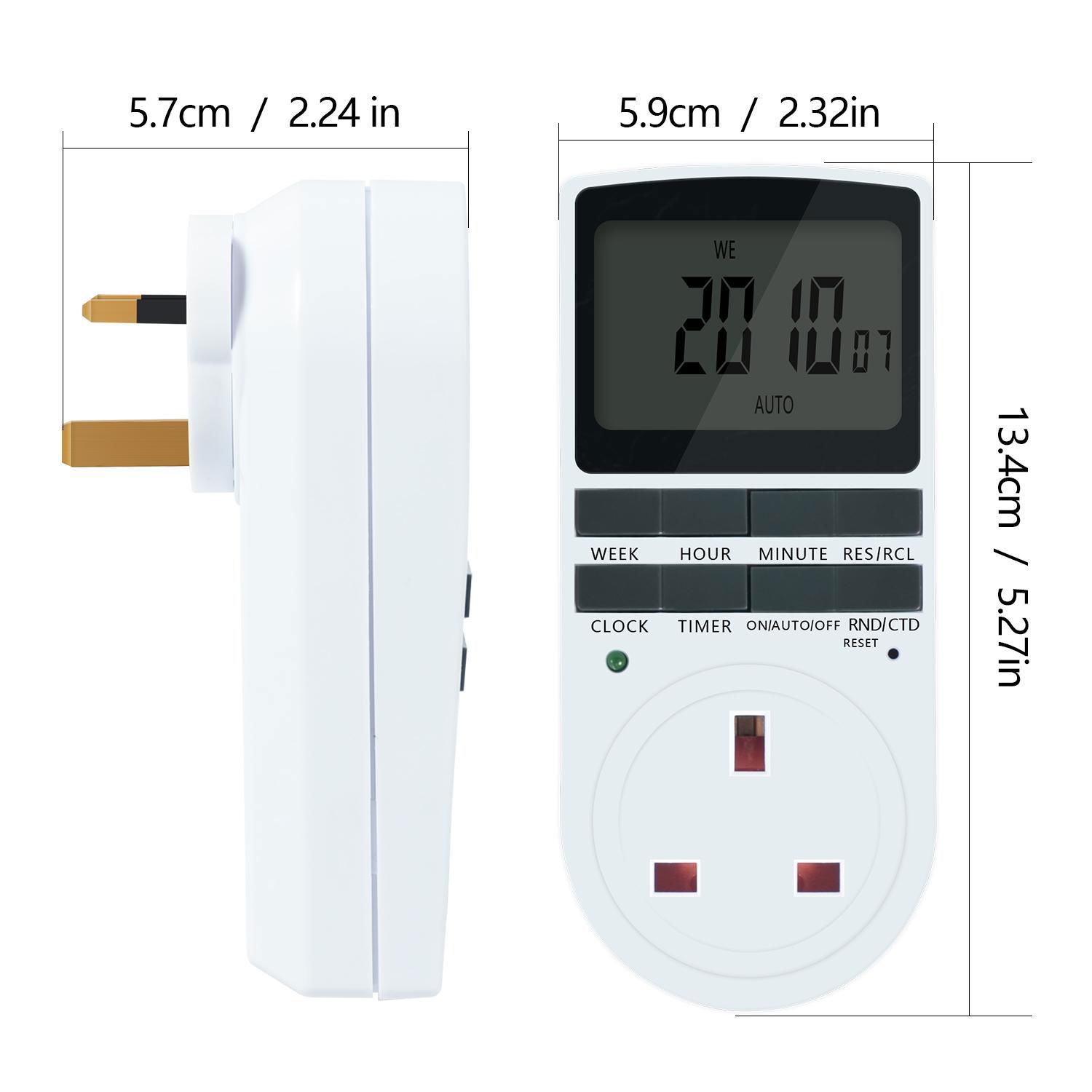 英规带倒计时功能7天循环电子定时器开关（2pack） 3