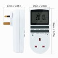 Timer outlet  with 10 on/off Programs for UK Plug 3