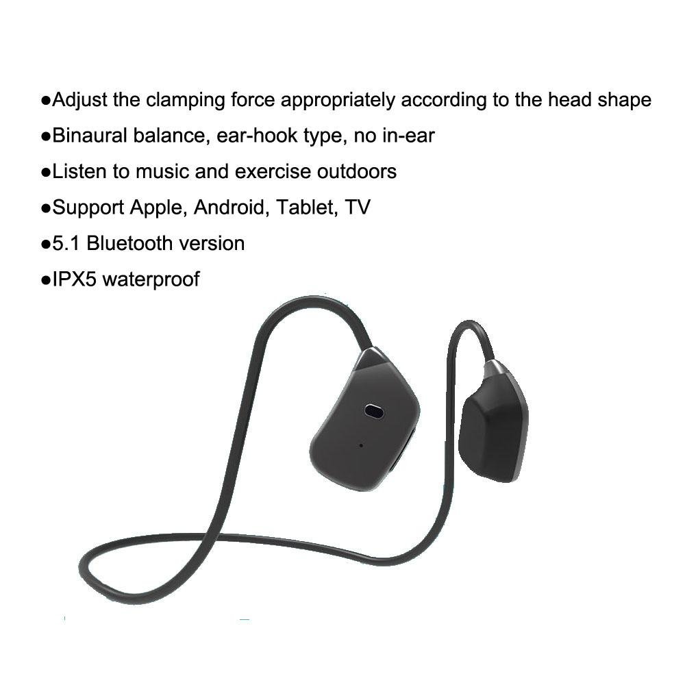 Bone Conduction Headphones Bluetooth ouzhrn V5.1 -on ear 7