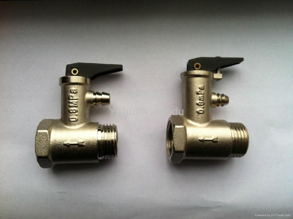 DN15 0.7MP G1/2 inch drawing nickel plating brass safety valve for water heater  2