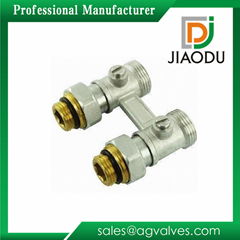 nickel female two way brass h valve for radiator