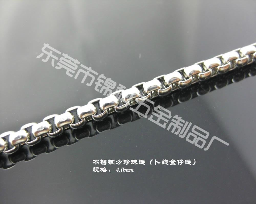 东莞锦科不锈钢方珍珠链2.5mm 2