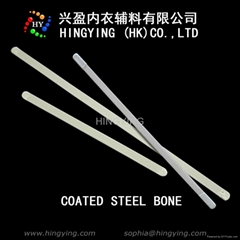 white coated steel bone