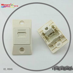 Buried type Cat5 Cat5e Cat6 type Industrial 8-pin network jack(WF-9.1TE4NTS-W)