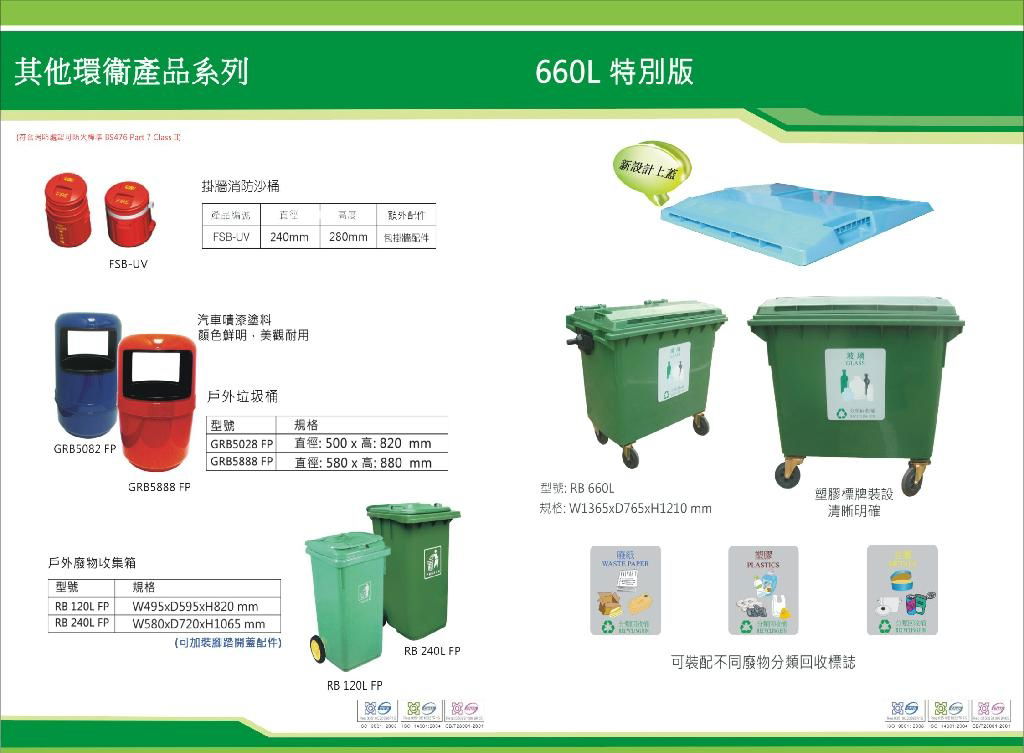 Plastic Rubbish and Waste Separation Bins 2