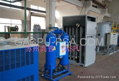 Transmission system using a membrane separation nitrogen making machine 5