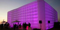 inflatable cube tent with LED lighting