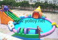 inflatable water park toys inflatable slide with pool water sport for summer 1