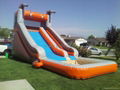 inflatable slide with pool