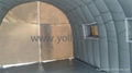 inflatable car garage as spray booth