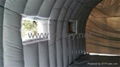 inflatable car garage as spray booth