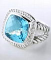 Sterling Silver Jewellery Blue Topaz Ring