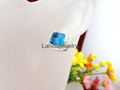 925 Silver Jewelry Blue Topaz Gemstone