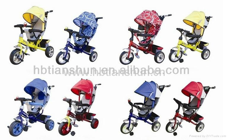 2014 new model 4 in 1 high quality metal children baby tricycle