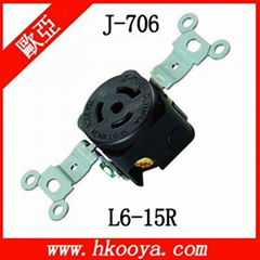 NEMA L6-15R Locking Connector