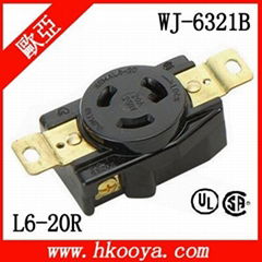 NEMA L6-20R Locking Receptacle 