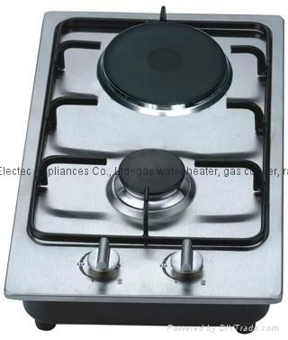 Gas Hob with 2 Burners and SS Panel , 5 Levels Power(GHE-S302E)