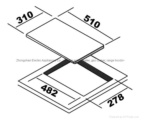 Gas Hob with 2 Burner and Enamel Pan Support GH-S302E 3