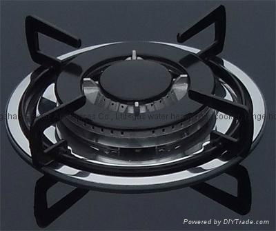 Gas Hob with 4 Burners and Tempered Black Glass Panel, SS Water Plate(GH-G714E) 2