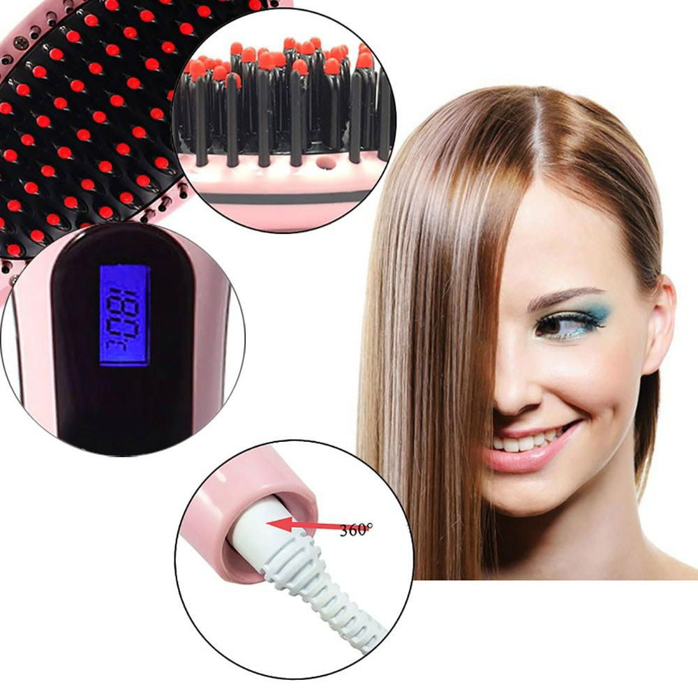 New Beauty Electric Hair Straightening Brush hair Straightener comb 3