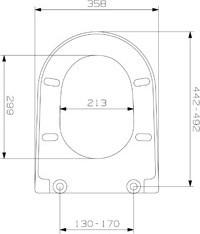 metal hinge UF toilet seat quick release WC toilet seat 3