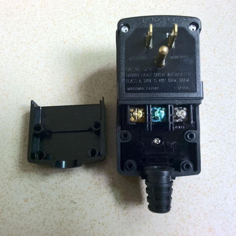 美標GFCI漏電保護插頭UL認証美規安全插頭15A120V電熱水器防觸電插頭 4