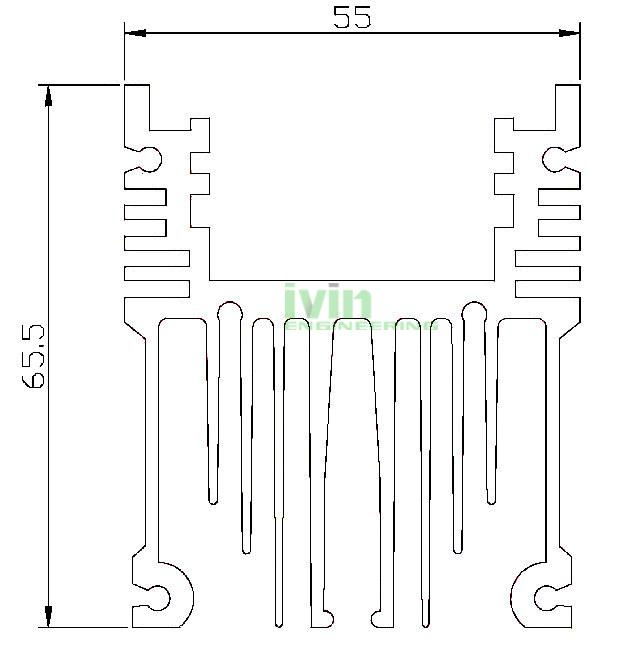 AWH-5565B 48W LED washwall light heatsink 60W LED washwall light.  4