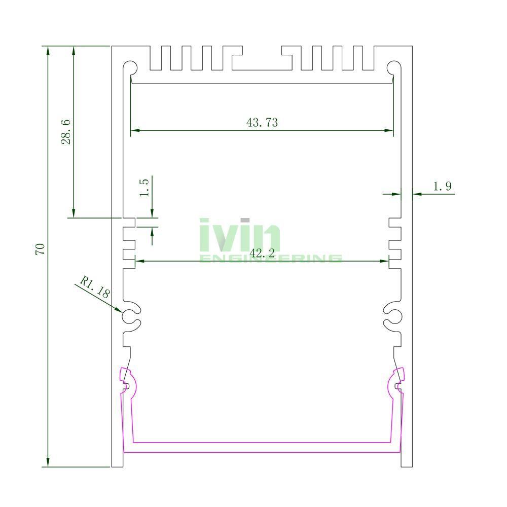 Office drop-light lighting , commercial buliding Corridor drop-light bar 4