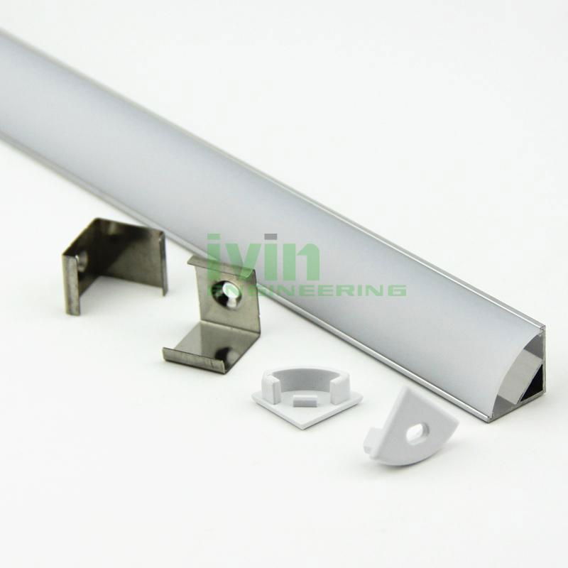 Extruded U shape aluminum profile for led strip light heat sink  3