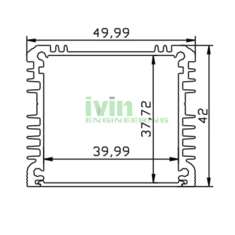 IK-5042 LED driver box, LED power supply heat sink 2