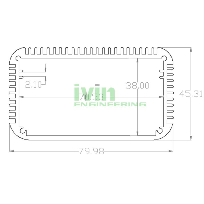 IK-8045 controller box, aluminum controller casing enclosure. 2