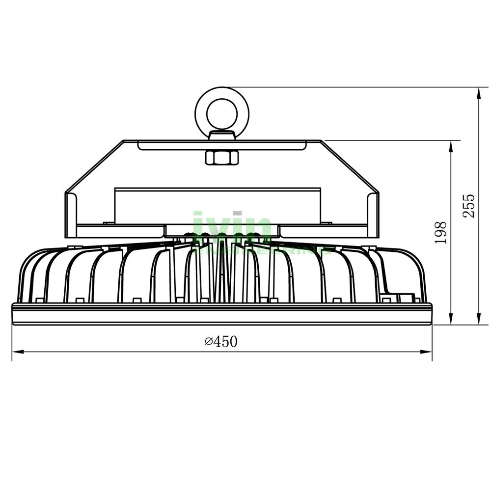 ID-450 300W LED highbay heatsink 300W LED highbay light housing set 2