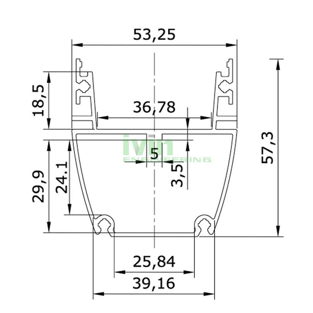 AWH-5753B 36W LED washwall light profile LED washwall light aluminum heatsink 2