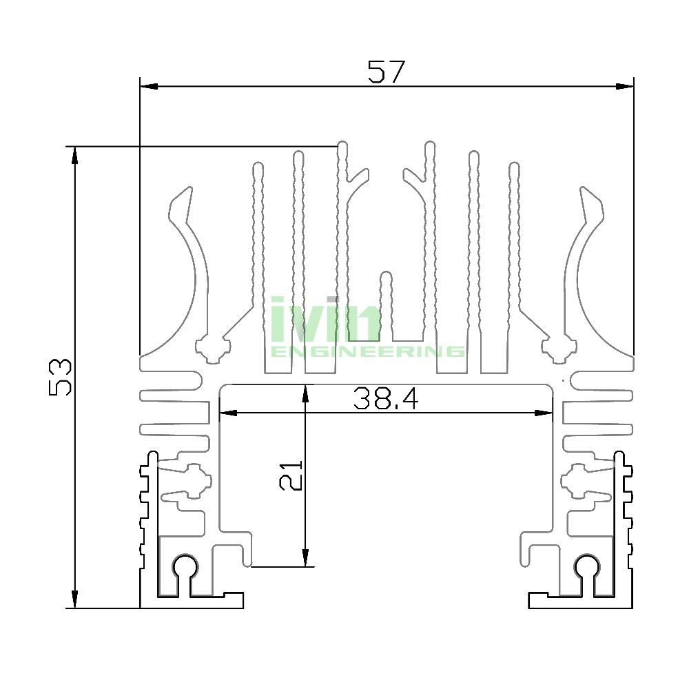 AWH-5753 48W IP66 IP65 LED washwall light heatsink LEDwashwall light enclosure 2