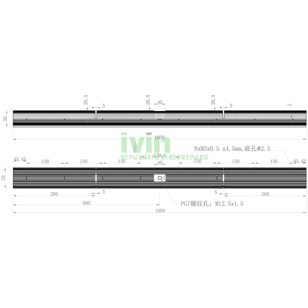 AWH-7056 IP66 IP65 LED washwall light heatsink, LED washwall light housing set.  2