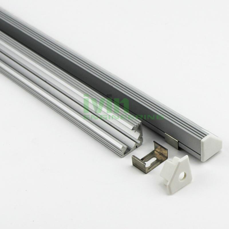 led light alu bar, led corner profile for wall solution,90° led aluminum profile