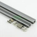 Aluminum led profile, frosted PC cover, PC diffuser, SUS304 stainss steel clips.