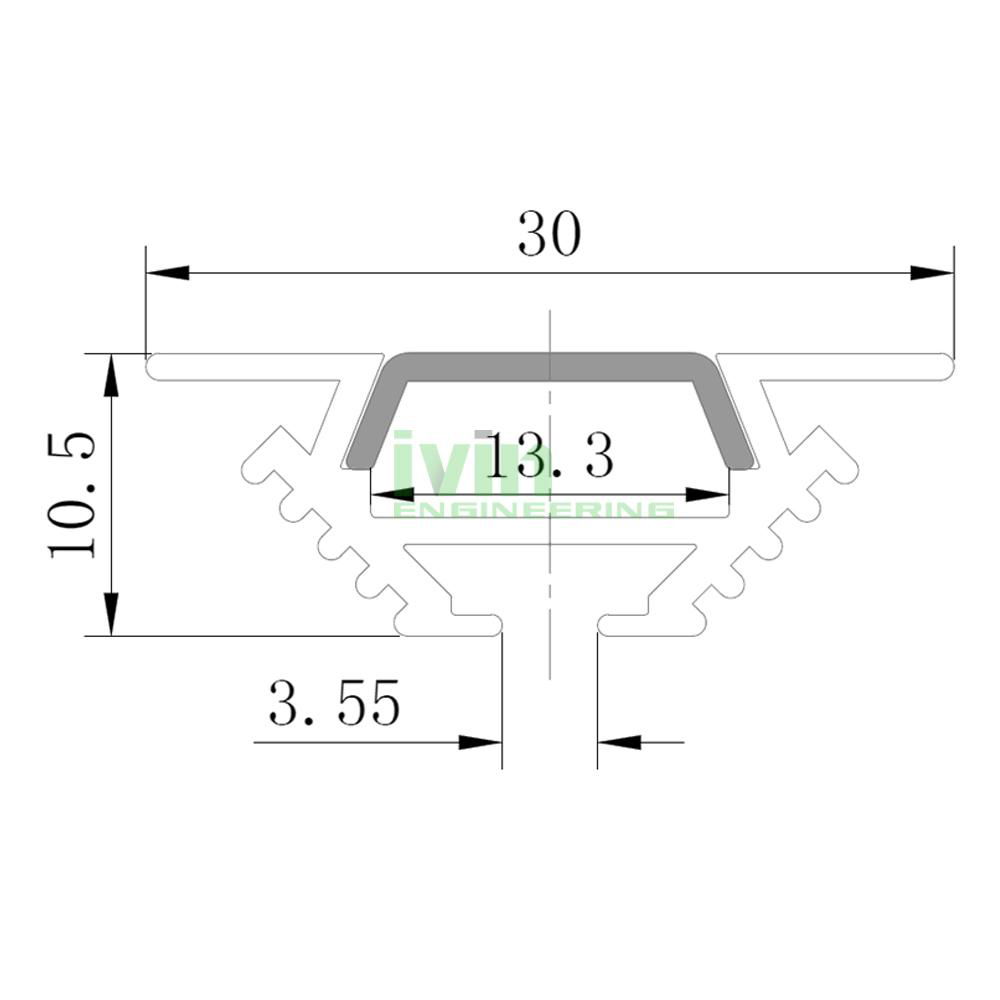 AB-3011 LED corner profile, LED wall corner light housing, 90° Corner light bar 2