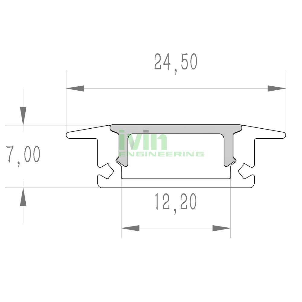 AJ-2407 LED furniture lineat light, LED furniture redesed light, LED linear bar. 3