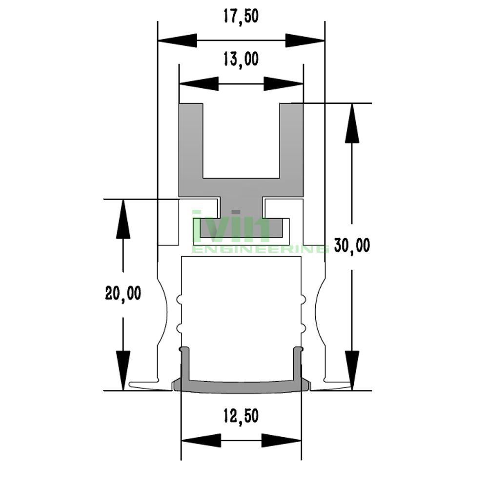 AZ-2420 ceiling recessed LED linear light kit, LED recessed light housing set 2