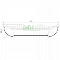 D-1650 LED hogh power linear pendant light heatsink, LED linear low bay pendant 